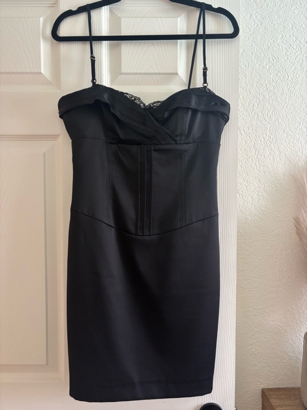 Laundry By Shelli Segal Black Lace-Trim Strapless Cocktail Dress